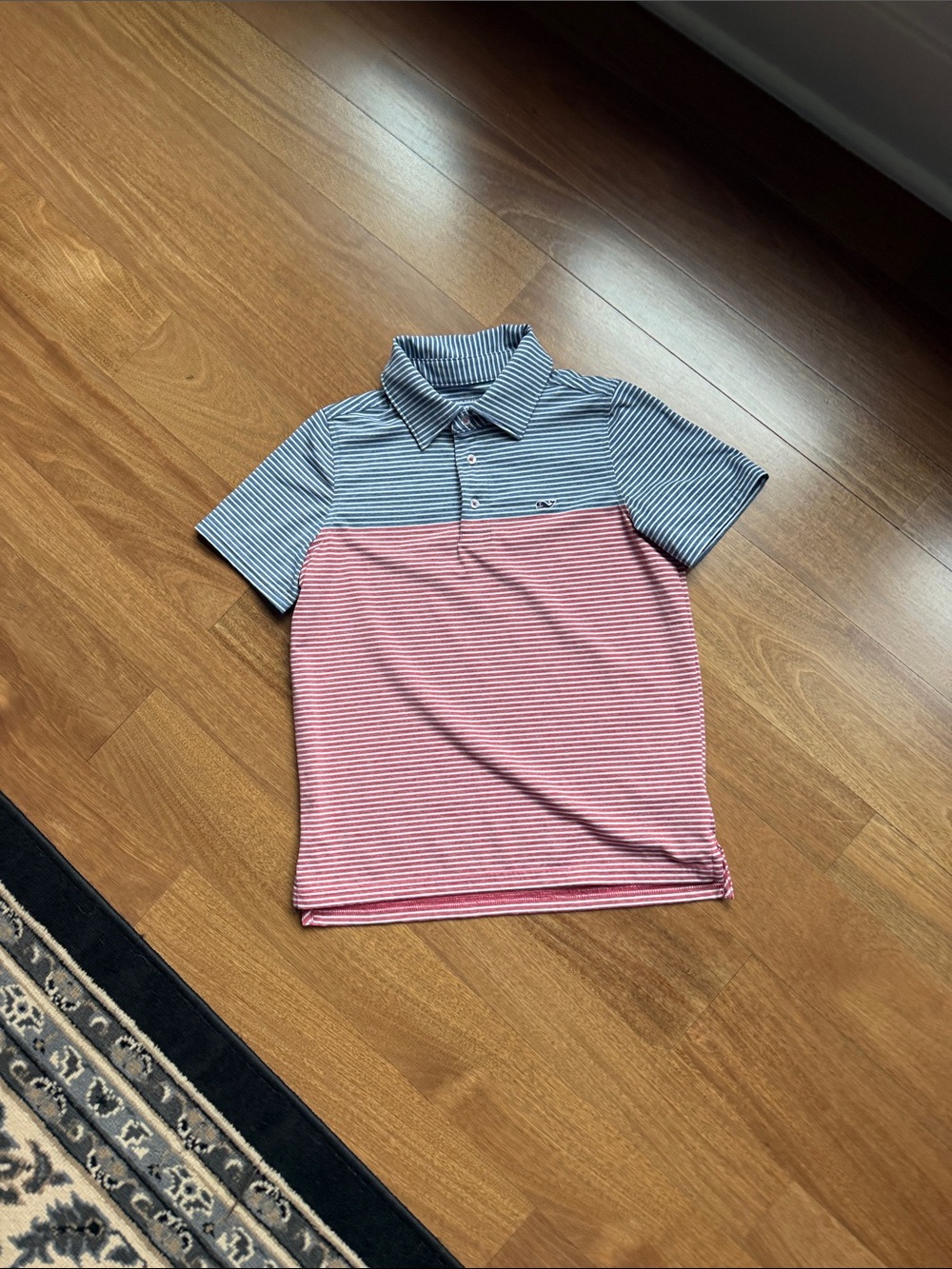 Vineyard Vines Kids Striped Polo - Blue & Pink